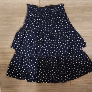 Layered polka dot skirt
